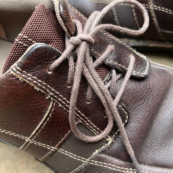 Clarks Collection Brown Leather Lace Up men’s Shoes size 13 - Picture 2 of 7